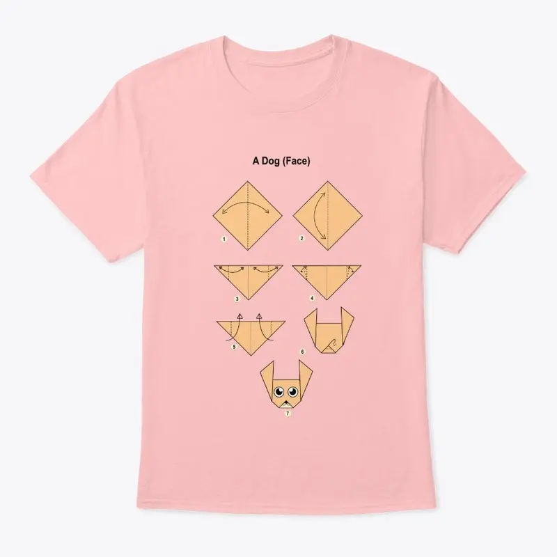 Origami  Dog,  Dog Face , Dog T-shirt